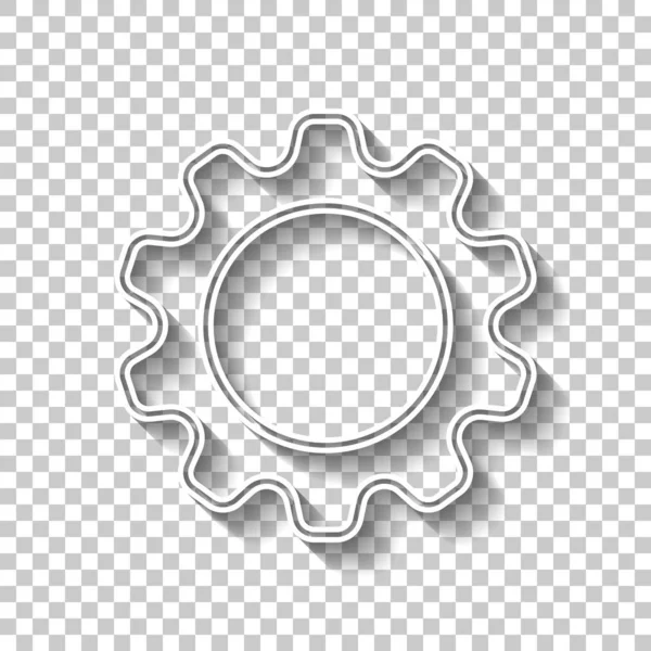 Simple Gear Symbol Linear Icon Thin Outline Colored Set Cmyk Stock ...