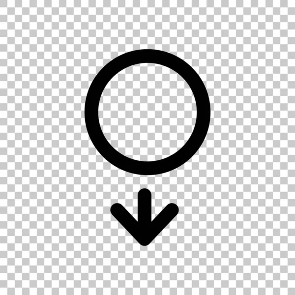 Kön Symbol Linjär Symbol Ikonen För Enkla Män Med Transparant — Stock vektor