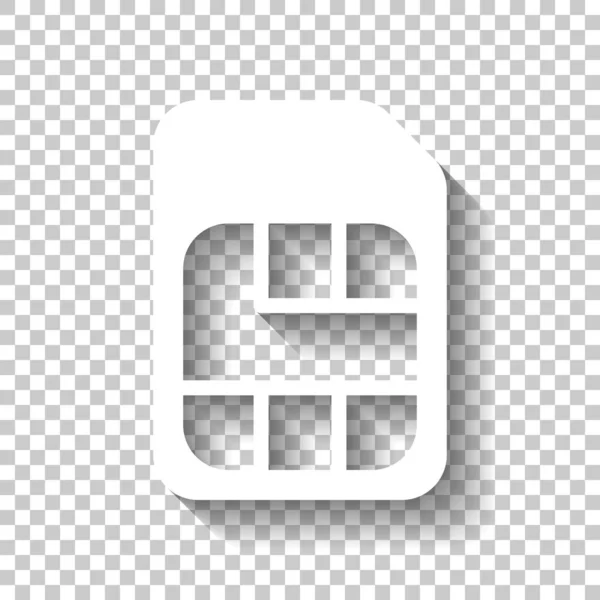 Elektronische Sim Karte Handy Chip Aus Kunststoff Einfaches Symbol Weißes — Stockvektor