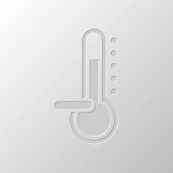 Термометр Холодный Минусовая Температура Бумажный Дизайн Вырезанный Символ Стиль Косточек — стоковый вектор