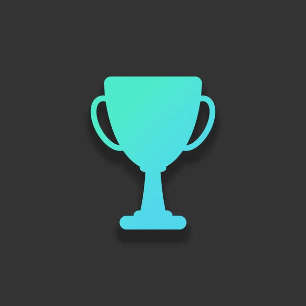 Sziluettjét Bajnokok Kupa Egyszerű Ikonra Színes Logo Fogalom Puha Shadow — Stock Vector