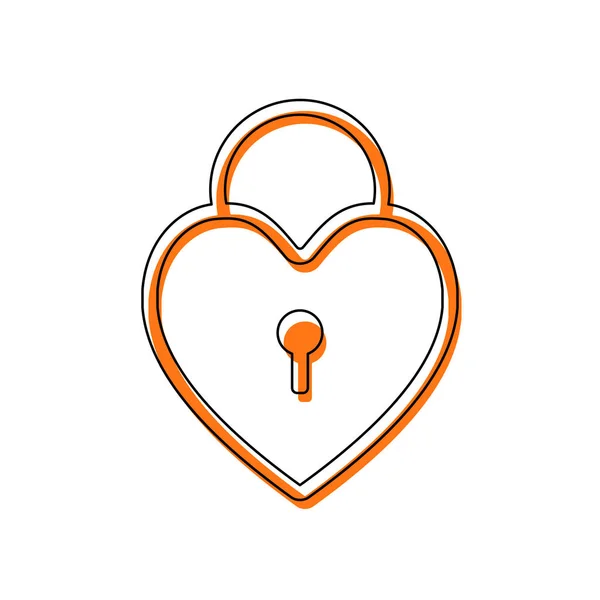 Καρδιά Lock Λουκέτο Απλή Σιλουέτα Μεμονωμένο Εικονίδιο Που Αποτελείται Από — Διανυσματικό Αρχείο
