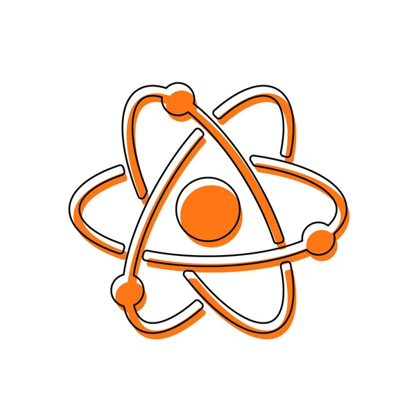 Symbole Atome Scientifique Icône Simple Icône Isolée Composée Contour Mince — Image vectorielle