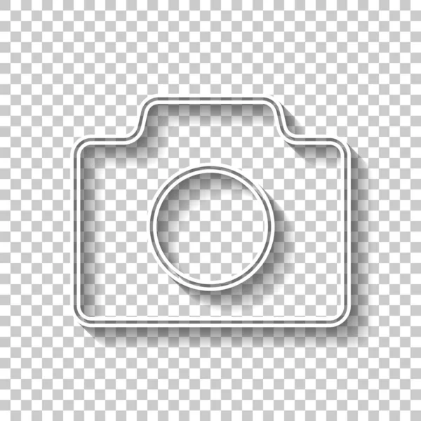 Cámara Fotográfica Símbolo Lineal Con Contorno Delgado Icono Simple Señal — Vector de stock