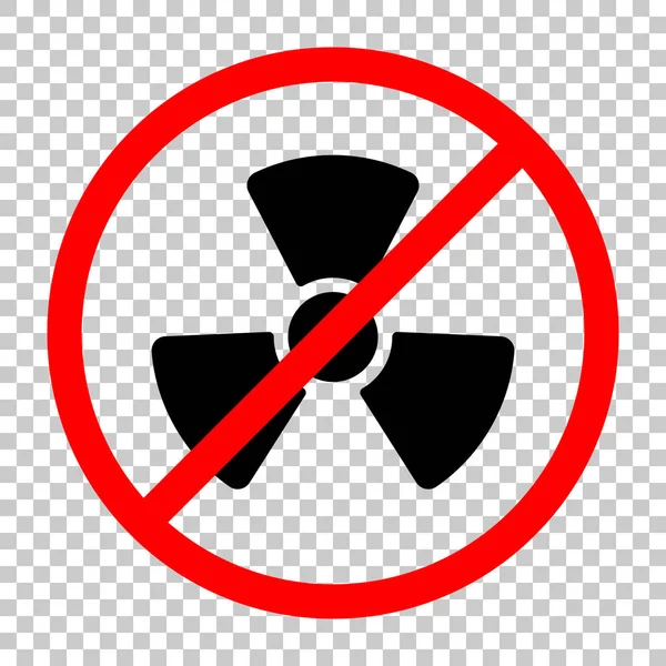 Radiation Simple Symbol Radioactivity Icon Allowed Black Object Red Warning — Stock Vector