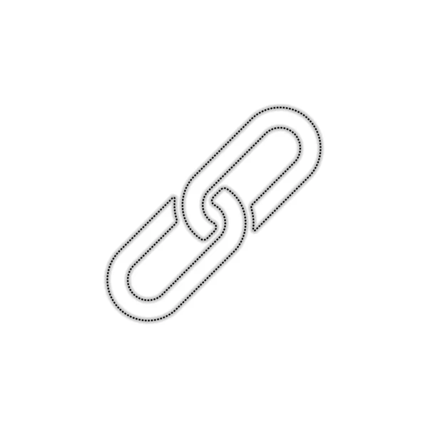 Link Symbol Hyperlink Kette Symbol Einfaches Symbol Gepunktete Silhouette Mit — Stockvektor
