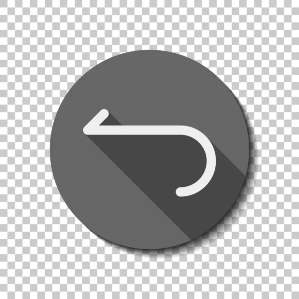 Einfacher Pfeil Rückwärts Navigationssymbol Lineares Symbol Mit Dünnem Strich Einzeiliger — Stockvektor
