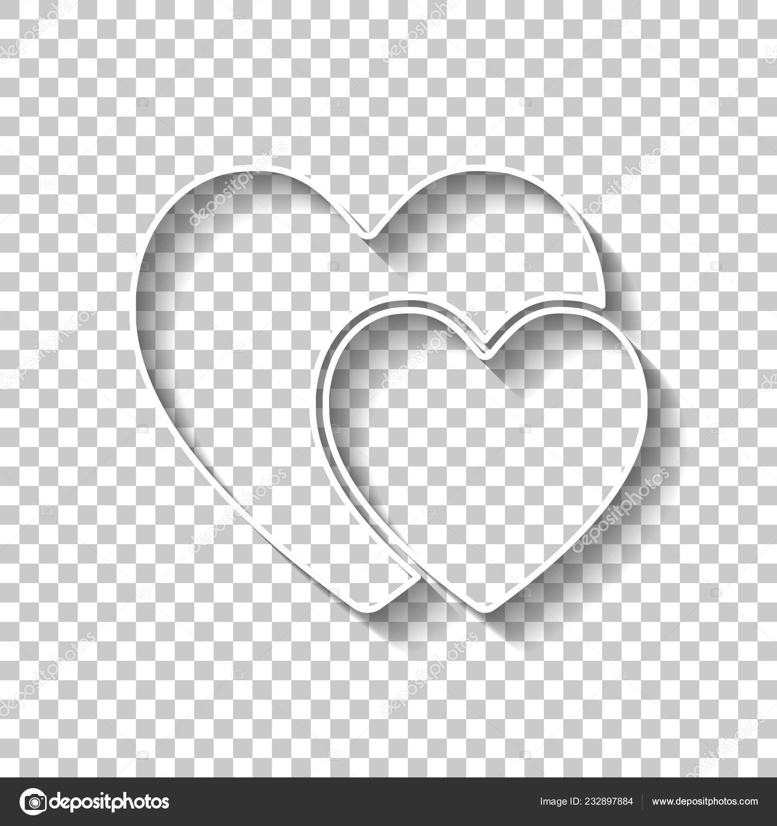 Hjerter Enkelt Ikon Hvitt Ytterskilt Med Skygge Transparent Bakgrunn  stockvektor © fokas.pokas #232897884, image size:1600x1700