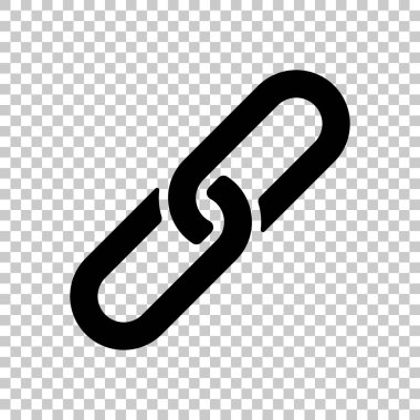 Bağlantı simgesini. Köprü zinciri sembolü. Basit simgesi. Saydam arka plan üzerinde.