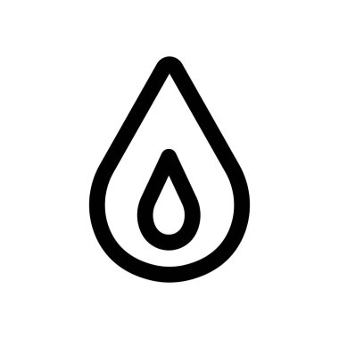 alev ateş. basit siluet. Beyaz arka planda siyah simgesi