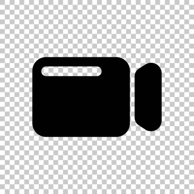 Basit video kamera simgesi. Saydam arka plan üzerinde.