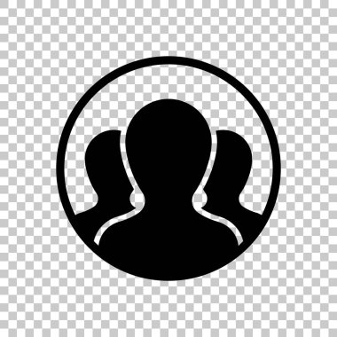 Daire, kaç kişi takımı. Saydam arka plan üzerinde.