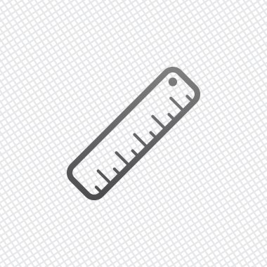 basit cetvel simgesi. Kılavuz arka plan üzerinde