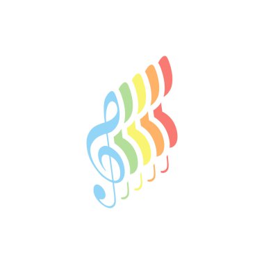 Basit simge tiz anahtar. Beyaz arka plan üzerinde renkli izometrik simgeler yığını