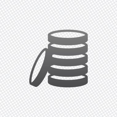 Sikke yığını simgesi. Kılavuz arka plan üzerinde