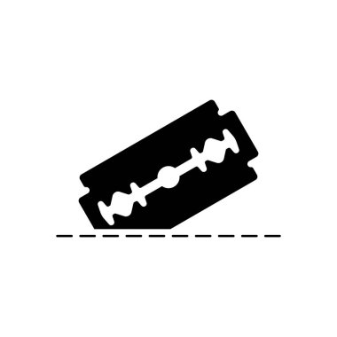 jilet ve kesme hattı. basit tek simge