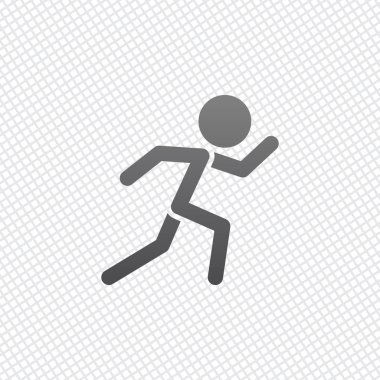 çalışan adam. basit simgesi. Kılavuz arka plan üzerinde