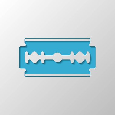 bıçak. basit siluet. Kağıt tasarımı. Gölge ile düzenlenen sembolü