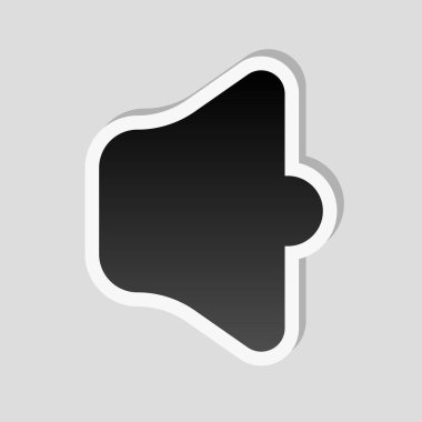 Basit birim max. Etiket tarzı ile beyaz ve gri arka plan üzerinde basit gölge