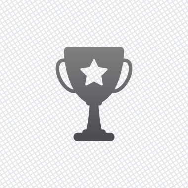 Şampiyonlar Kupası yıldız ile. Basit simgesi. Kılavuz arka plan üzerinde