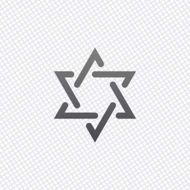 Davut'un Yıldızı, basit simgesi. Kılavuz arka plan üzerinde