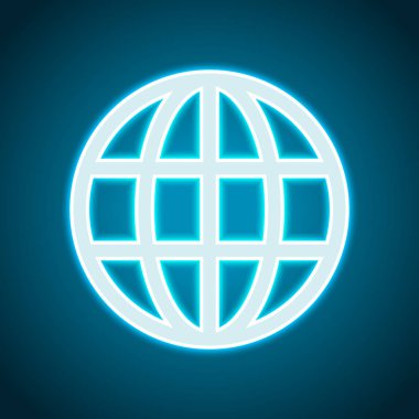 Basit simge. Doğrusal. Neon tarzı. Işık dekorasyon simgesi. Parlak elektrik sembolü