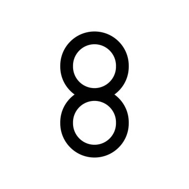 Sayı 8, sayısal, basit mektup