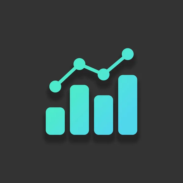 Finance Grapgic Grow Colorful Logo Concept Soft Shadow Dark Background — Stock Vector