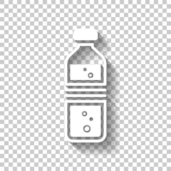 Flasche Wasser Mit Blasen Einfaches Einzelnes Symbol Weißes Symbol Mit — Stockvektor