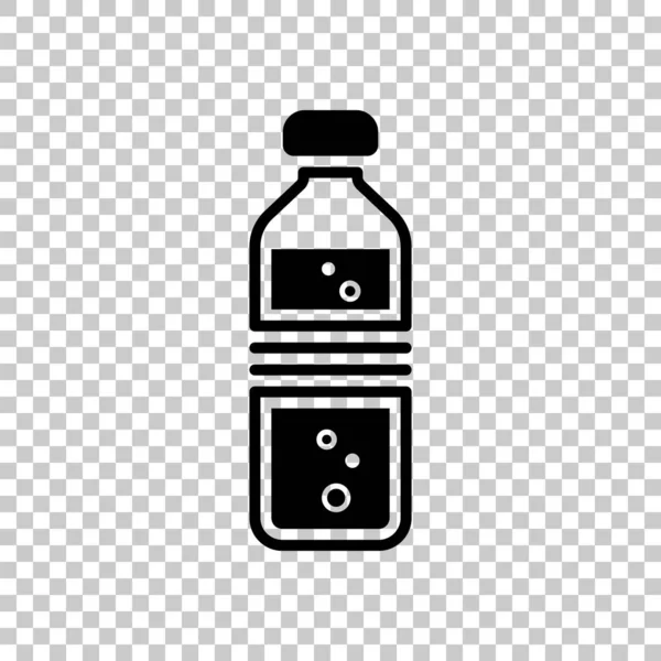 Botella Agua Con Burbujas Simple Icono Único Sobre Fondo Transparente — Archivo Imágenes Vectoriales