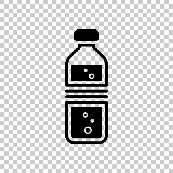 Botella Agua Con Burbujas Simple Icono Único Sobre Fondo Transparente — Vector de stock