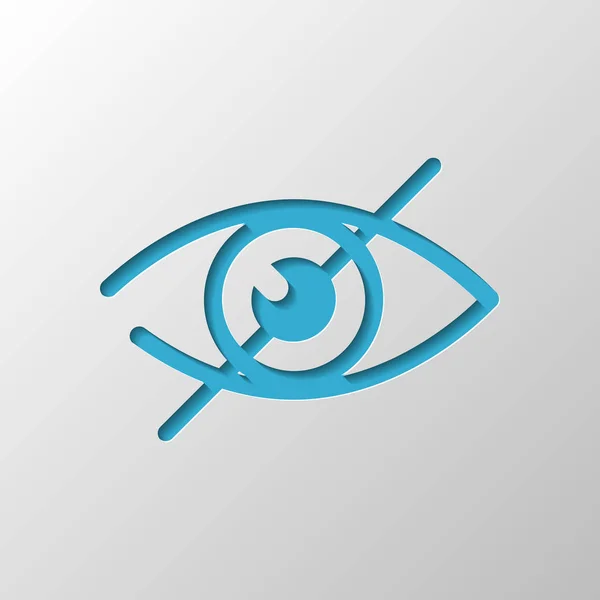Don Look Durchgestrichene Augen Einfaches Symbol Papiergestaltung Geschnittenes Symbol Mit — Stockvektor