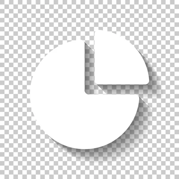 Symbolbild Für Geschäftskuchen Weißes Symbol Mit Schatten Auf Transparentem Hintergrund — Stockvektor