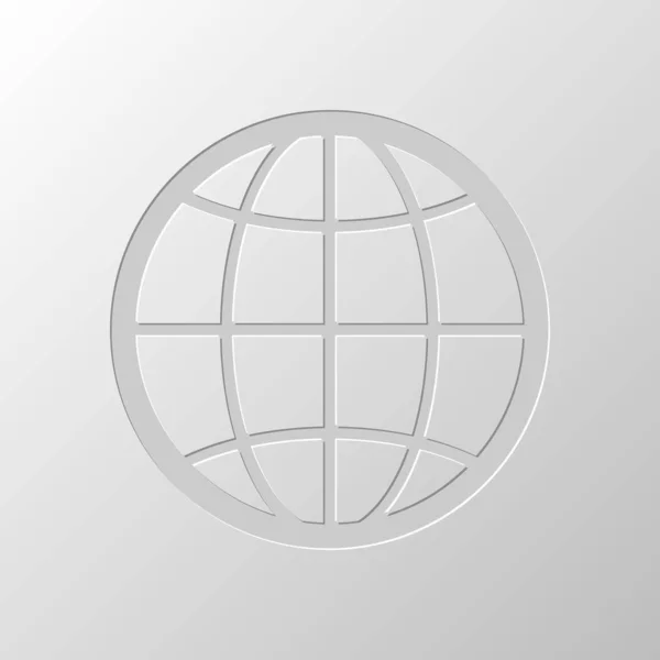 Πλανήτη Τον Πλανήτη Απλή Σιλουέτα Χαρτί Σχεδίασης Cutted Σύμβολο Κουκούτσι — Διανυσματικό Αρχείο