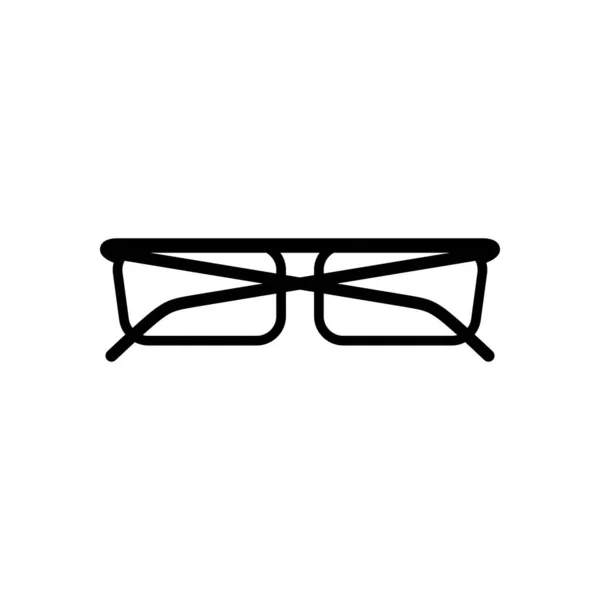 Icône Lunettes Vue Icône Noire Sur Fond Blanc — Image vectorielle