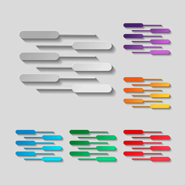 Doppelte Klaviertastatur Duett Wettbewerb Vertikale Ansicht Eingestellt Papiergestaltung Mit Farbigen — Stockvektor