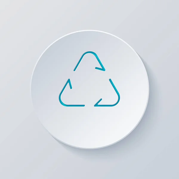 Recycling Hergebruik Pictogram Dunne Pijlen Lineaire Stijl Cirkel Met Grijs — Stockvector