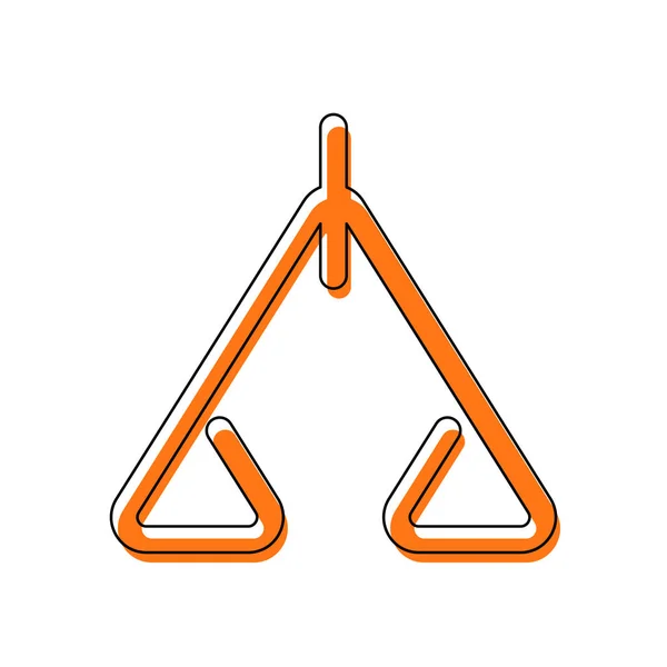 추상적인 아이콘 규모의 로고입니다 컨투어 오렌지 레이어에 작성으로 절연된 아이콘 — 스톡 벡터
