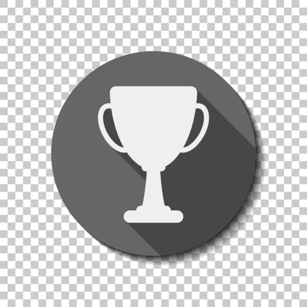챔피언스컵의 실루엣입니다 간단한 아이콘입니다 아이콘 그림자 그리드 스티커 스타일 — 스톡 벡터