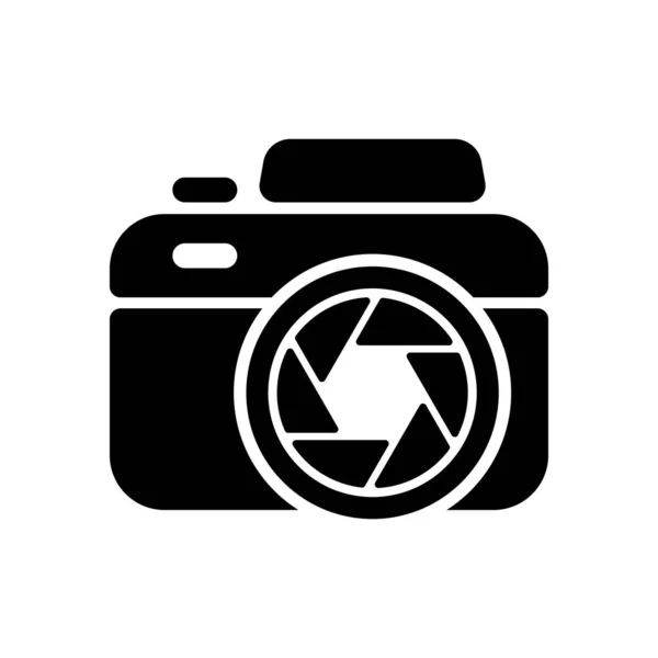 Câmera Fotográfica Com Obturador Ícone Simples — Vetor de Stock