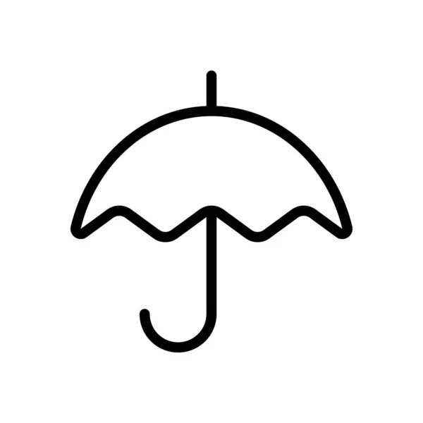 Simple Umbrella Icon Linear Thin Outline — Stock Vector