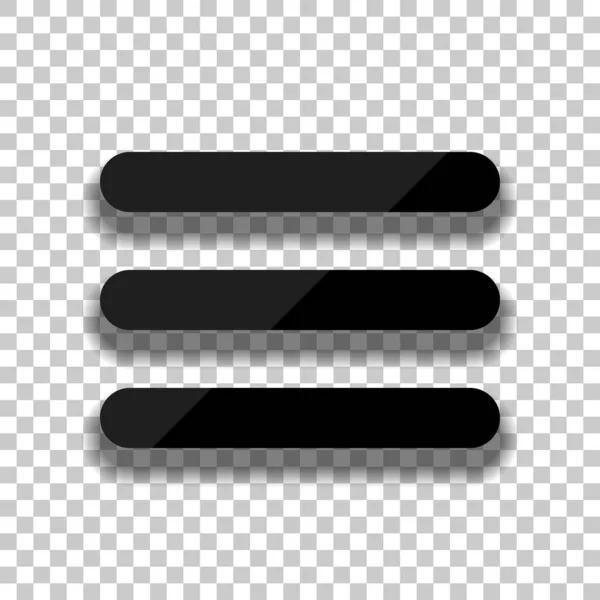 Menu Hambúrgueres Ícone Web Ícone Vidro Preto Com Sombra Suave —  Vetores de Stock