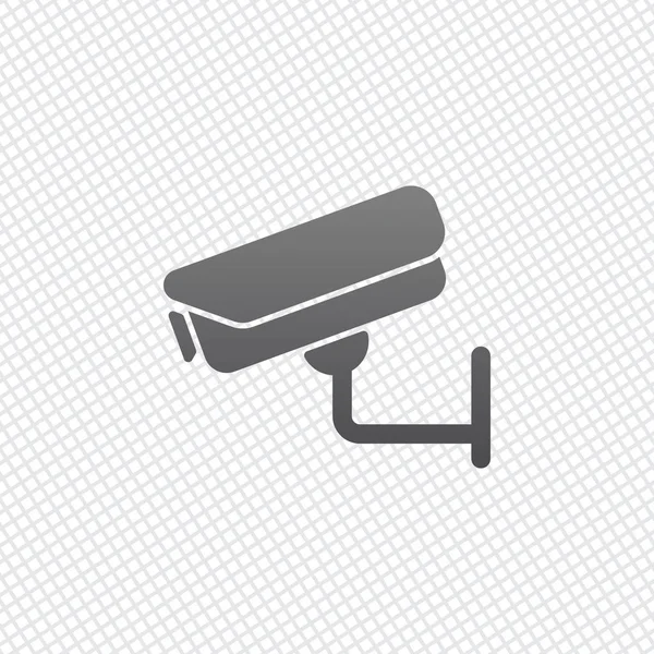 Cámara Seguridad Icono Tecnología Sobre Fondo Rejilla — Vector de stock