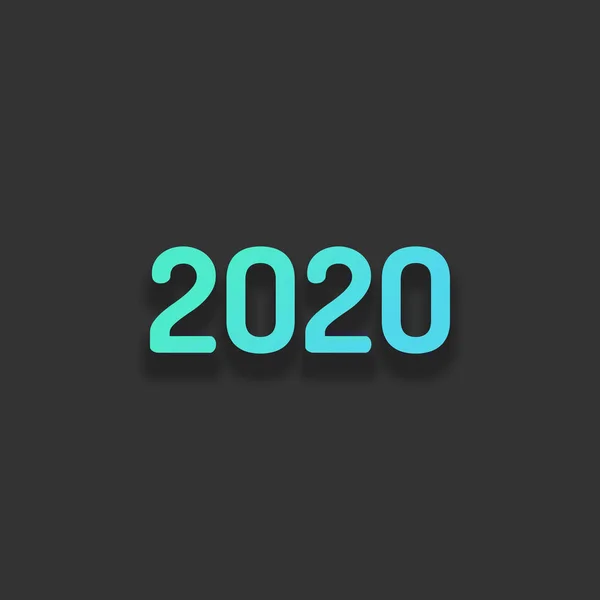 Icono Número 2020 Feliz Año Nuevo Concepto Logotipo Colorido Con — Archivo Imágenes Vectoriales