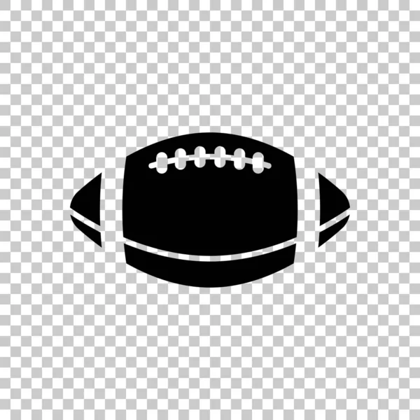 Американський Футбол Логотип Простий Регбі Значок Прозорим Фоном — стоковий вектор