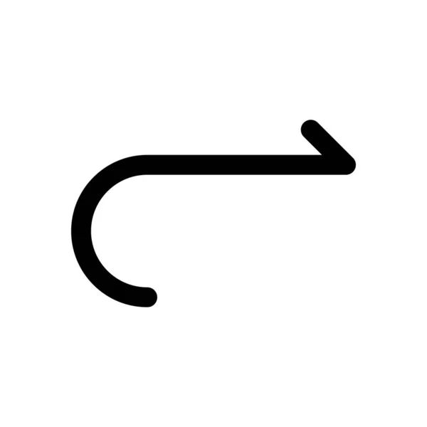 简单的箭头 导航图标 简单的箭头 导航图标 带有细线的线性符号 一行样式 — 图库矢量图片
