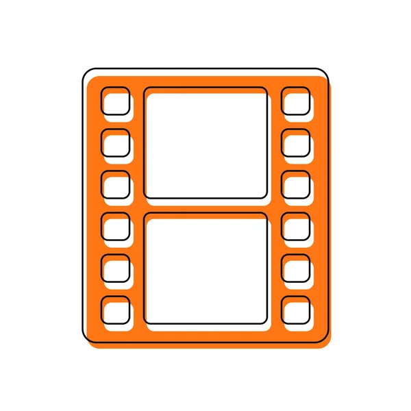 Filmstreifen Einfache Silhouette Isoliertes Symbol Bestehend Aus Schwarzer Dünner Kontur — Stockvektor