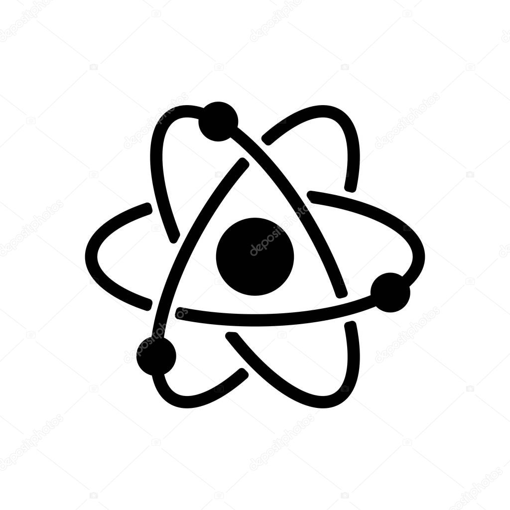 scientific atom symbol, simple icon
