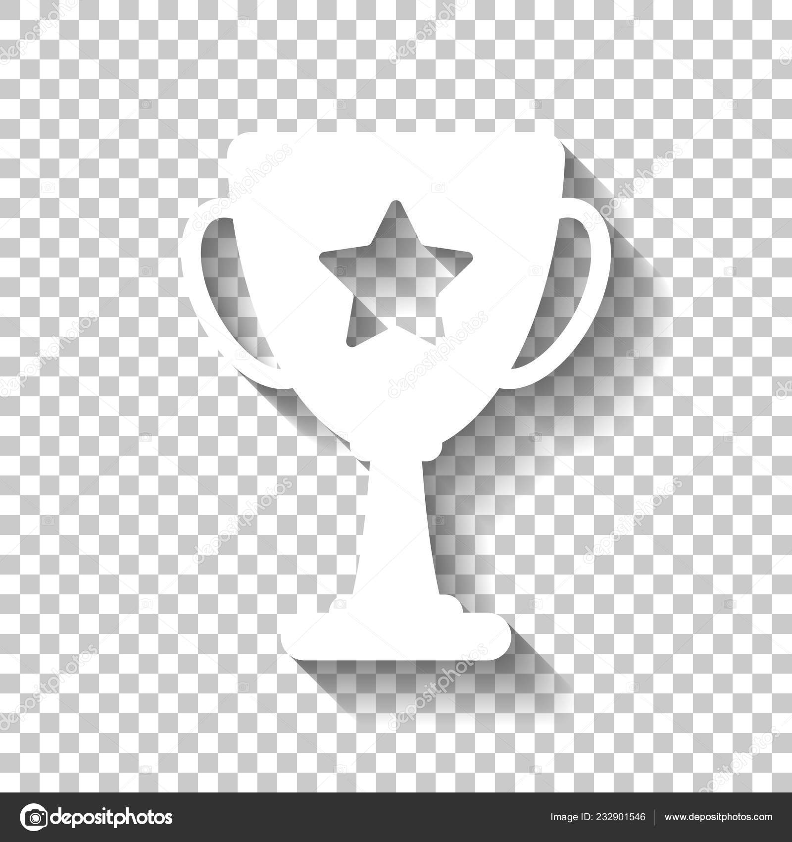 Champions Cup Star Simple Icon White Icon Shadow Transparent Background Vector Image By C Fokas Pokas Vector Stock