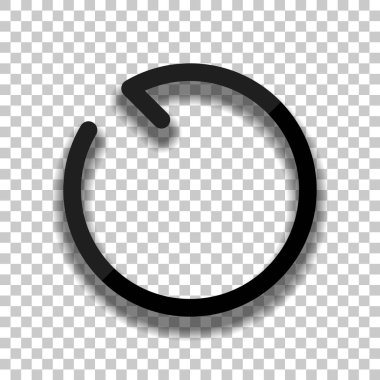 Basit oklar, güncelleştirmek, yeniden, saat yönünün tersine. Gezinti simgesi. Basit ok, geriye doğru. Gezinti simgesi. Doğrusal sembolü ile ince bir çizgi. Bir çizgi stili. Saydam arka plan üzerinde yumuşak gölgeli siyah cam kutsal kişilerin resmi